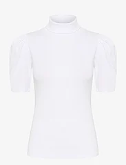 Gestuz - DrewGZ ss puff blouse - kortermede bluser - bright white - 0