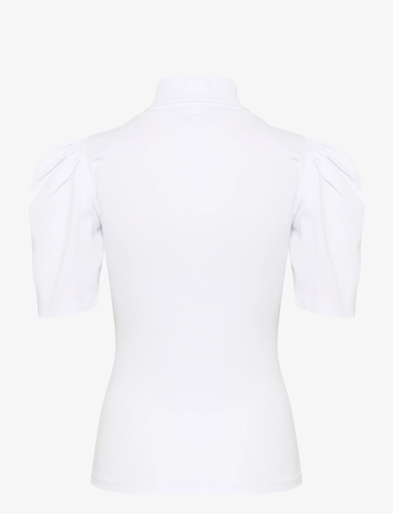 Gestuz - DrewGZ ss puff blouse - kortermede bluser - bright white - 1