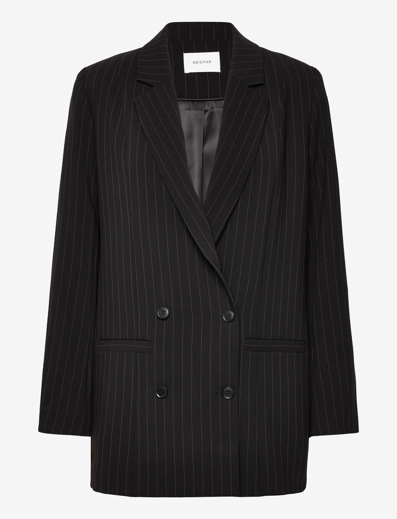 Gestuz - JoelleGZ pinstripe blazer NOOS - kahes joones nööpidega bleiserid - black pinstripe - 1