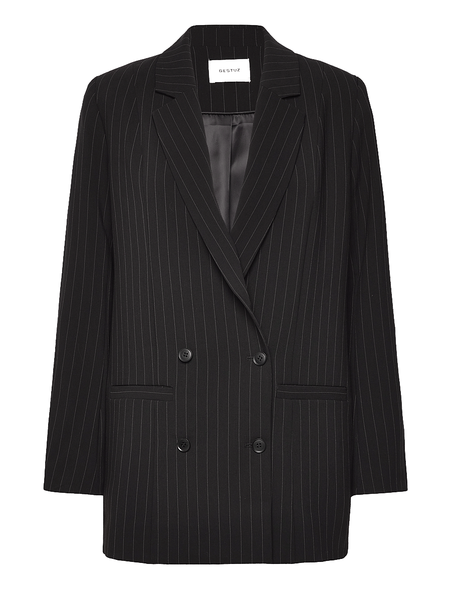 Gestuz - JoelleGZ pinstripe blazer NOOS - zweireihige blazer - black pinstripe - 1
