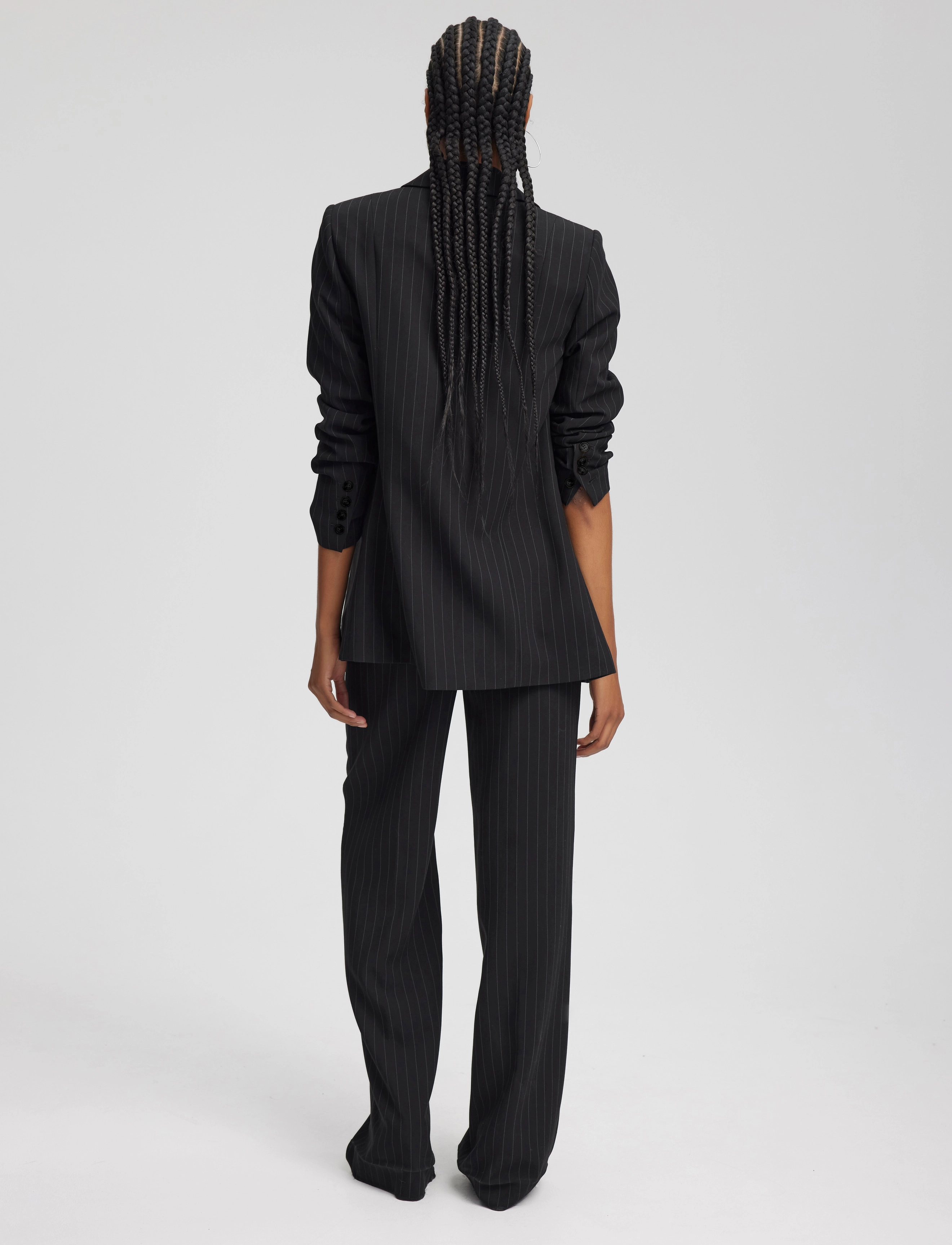 Gestuz - JoelleGZ pinstripe blazer NOOS - zweireihige blazer - black pinstripe - 4