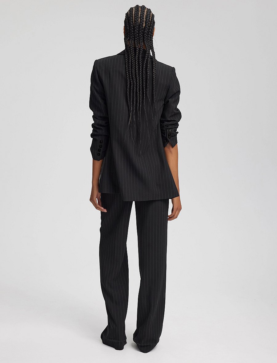 Gestuz - JoelleGZ pinstripe blazer NOOS - zweireihige blazer - black pinstripe - 4