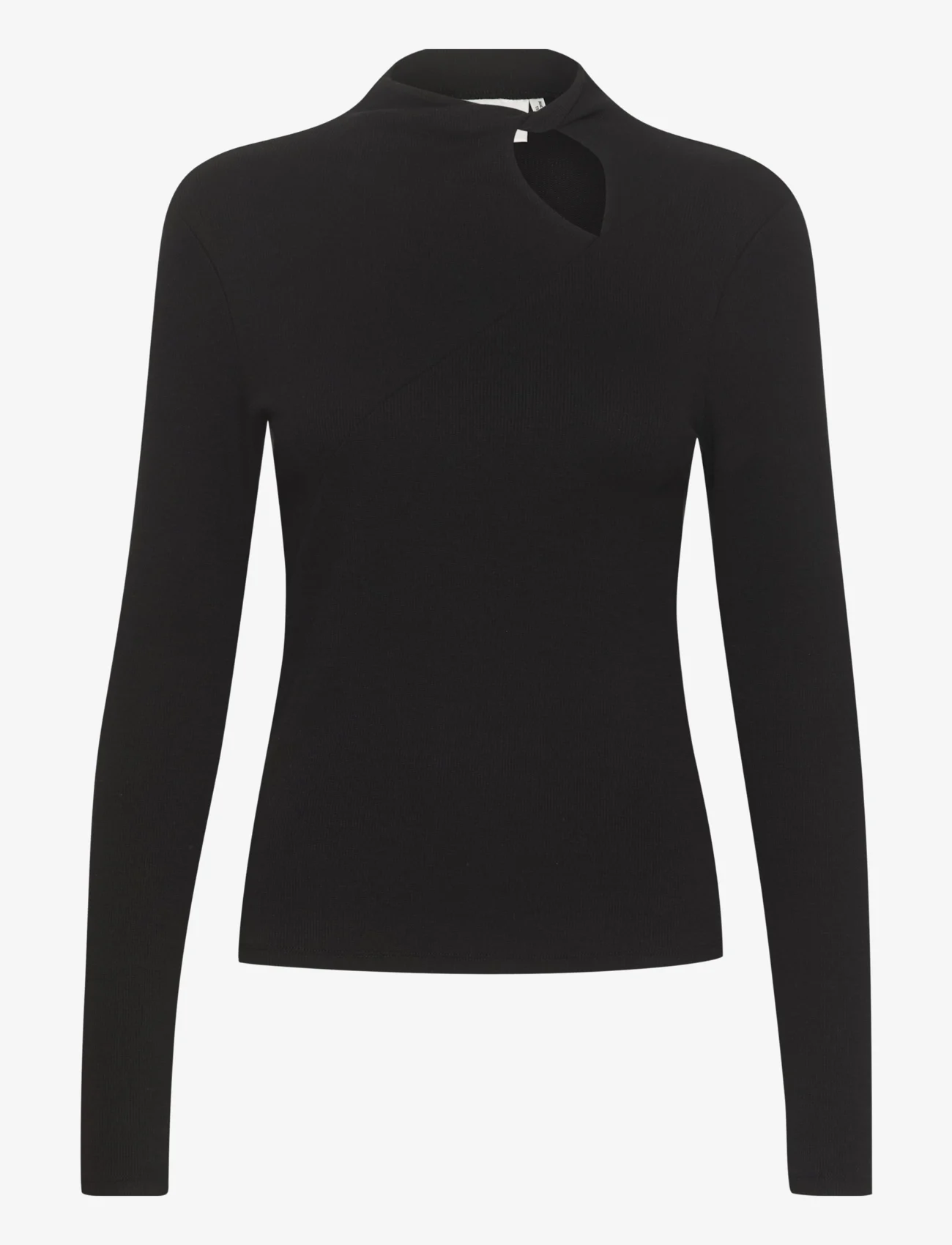 Gestuz - DrewGZ LS knot blouse - pikkade varrukatega alussärgid - black - 0