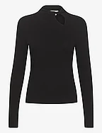 DrewGZ LS knot blouse - BLACK