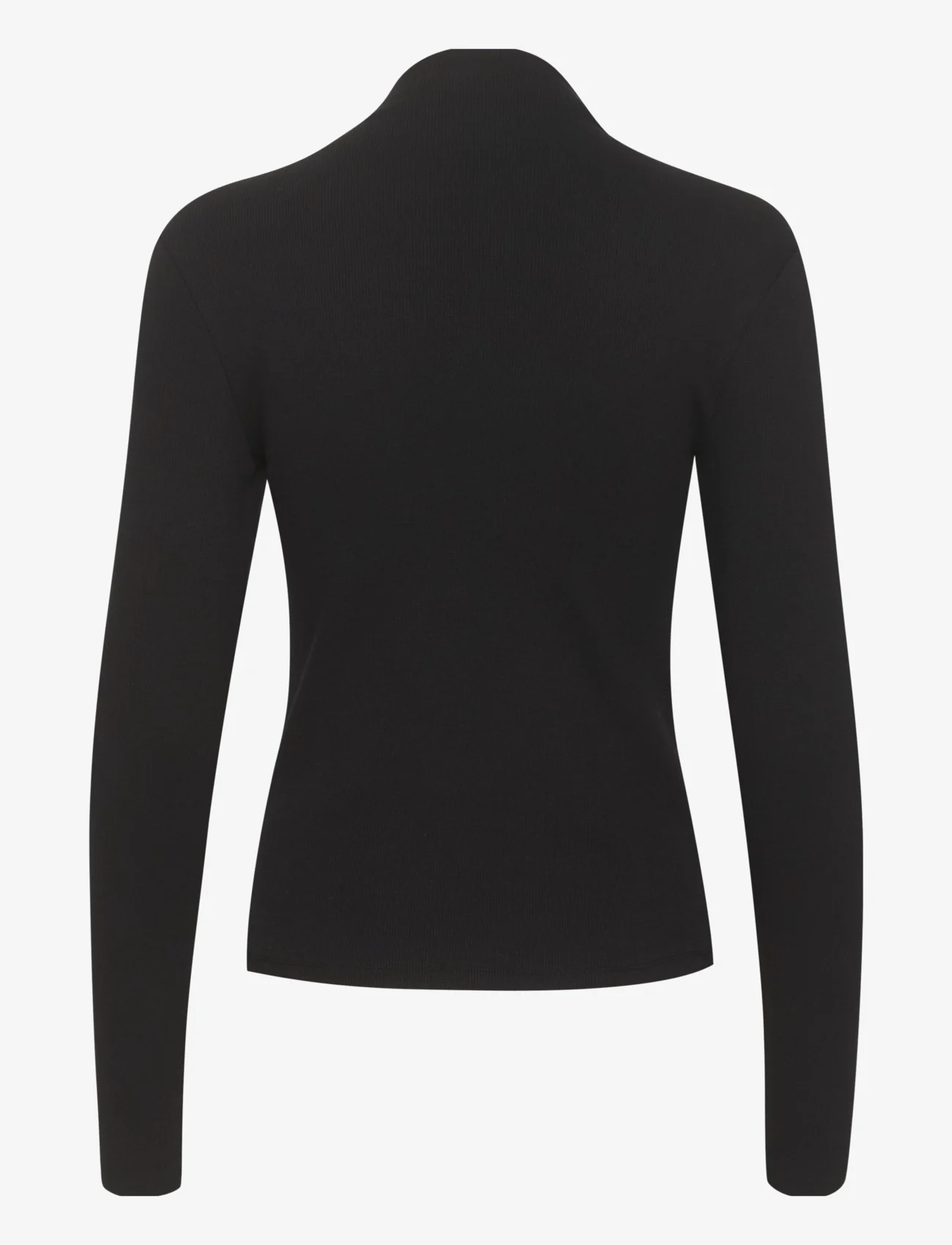 Gestuz - DrewGZ LS knot blouse - long-sleeved tops - black - 1