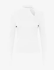 Gestuz - DrewGZ LS knot blouse - long-sleeved tops - bright white - 1