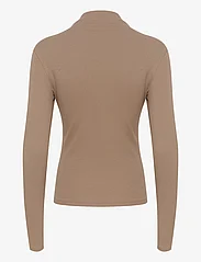 Gestuz - DrewGZ LS knot blouse - long-sleeved tops - shitake - 1