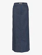 RockieGZ HW long skirt - DARK BLUE UNWASHED