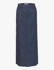Gestuz - RockieGZ HW long skirt - festtøj til outletpriser - dark blue unwashed - 0