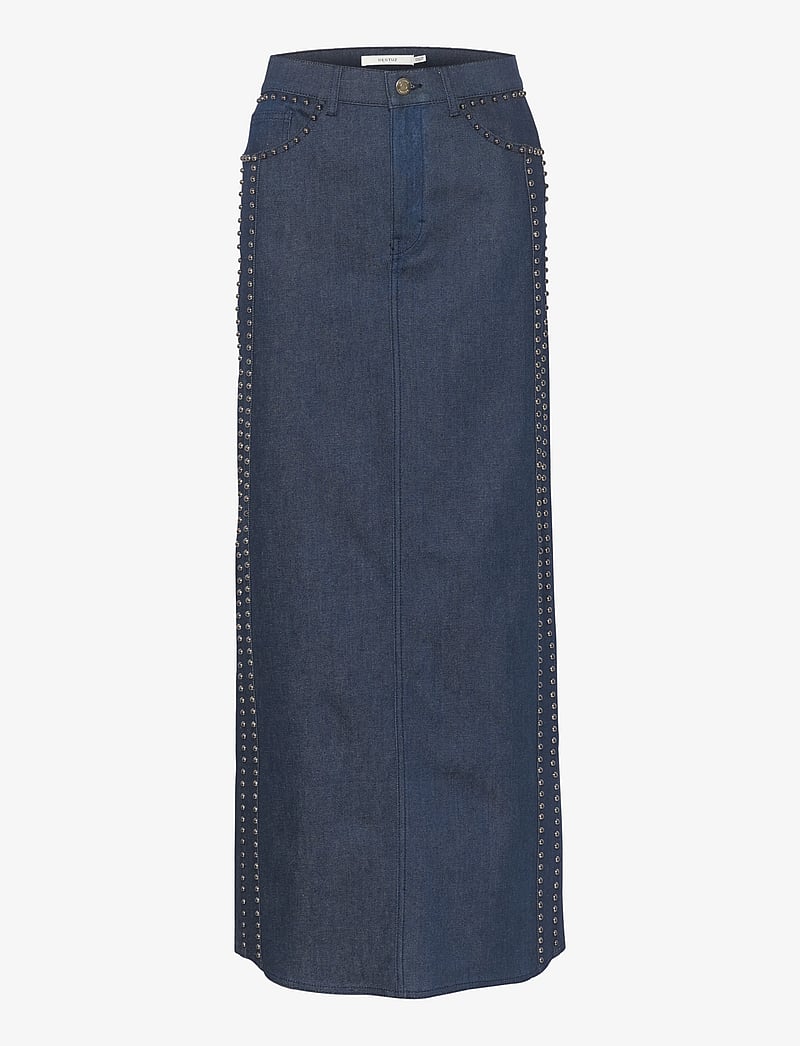 Gestuz - RockieGZ HW long skirt - denimnederdele - dark blue unwashed - 1