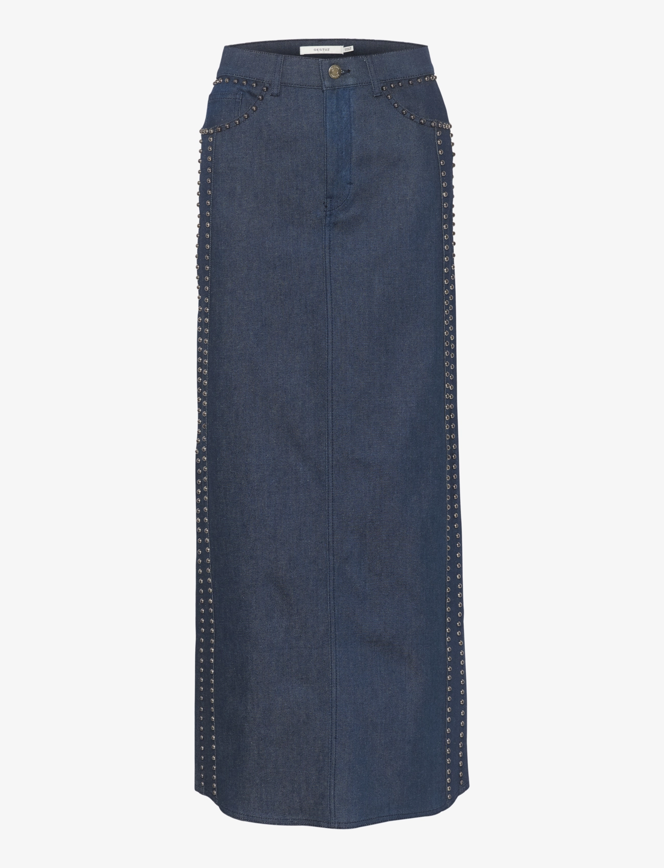 Gestuz RockieGZ HW long skirt - Nederdele - DARK BLUE UNWASHED / navy