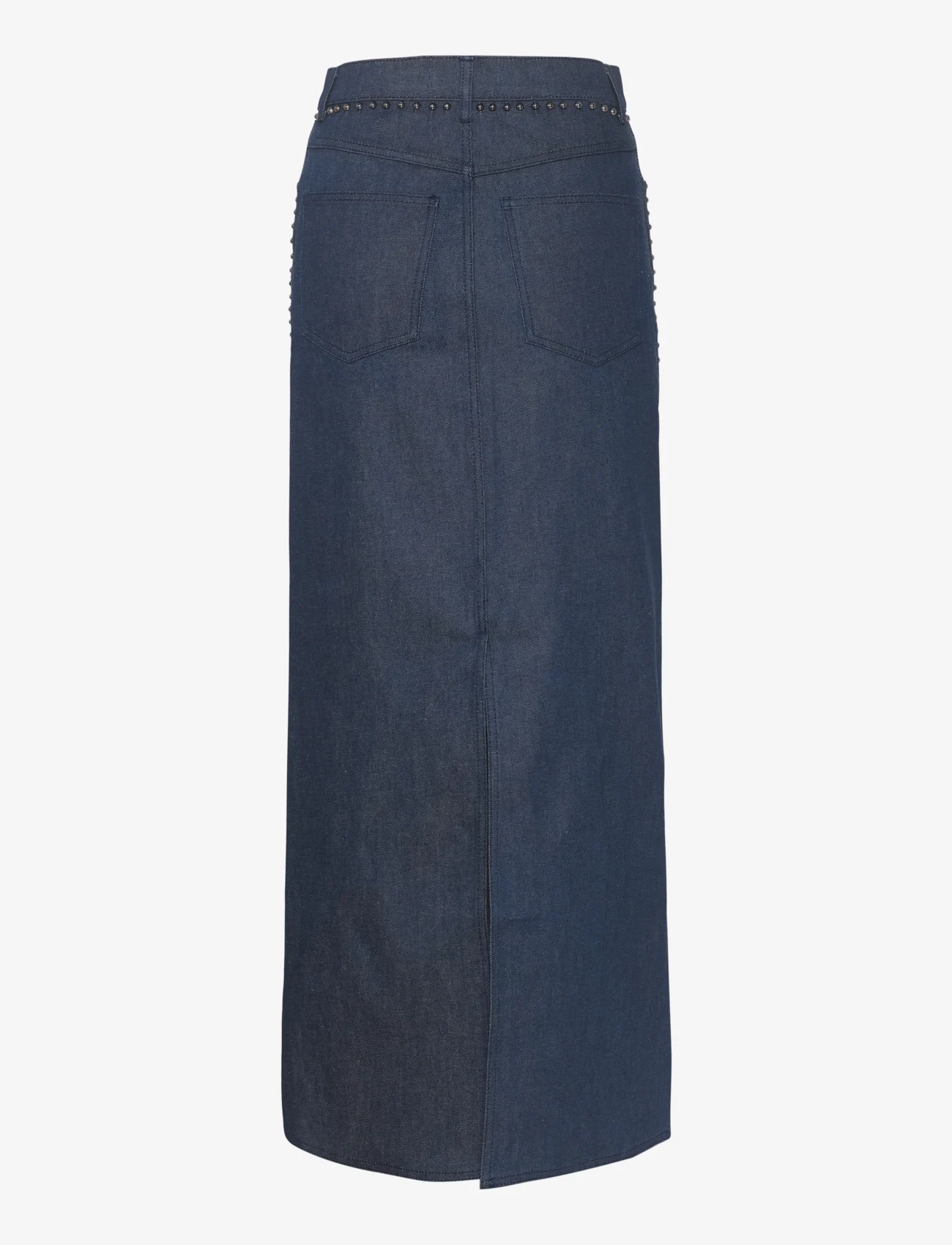 Gestuz - RockieGZ HW long skirt - festtøj til outletpriser - dark blue unwashed - 1