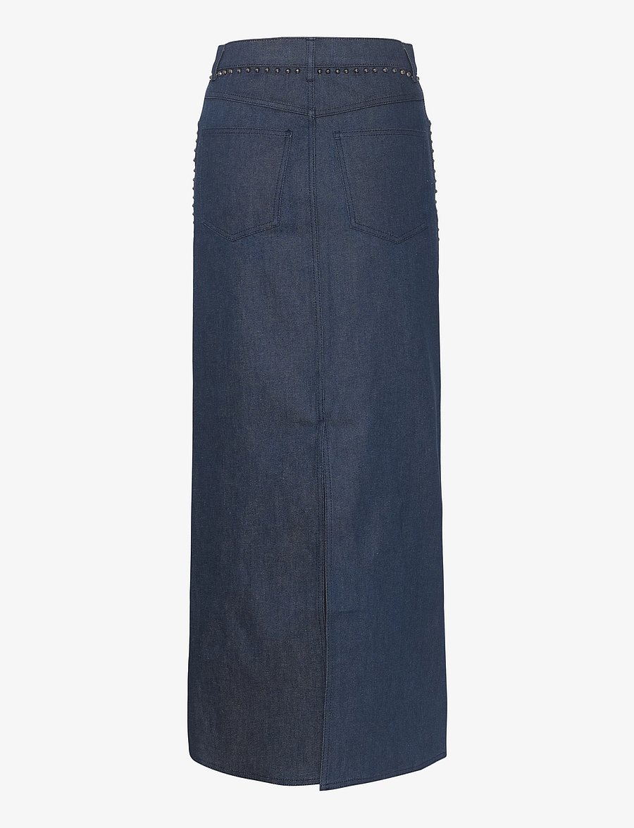 Gestuz - RockieGZ HW long skirt - jeanskjolar - dark blue unwashed - 2