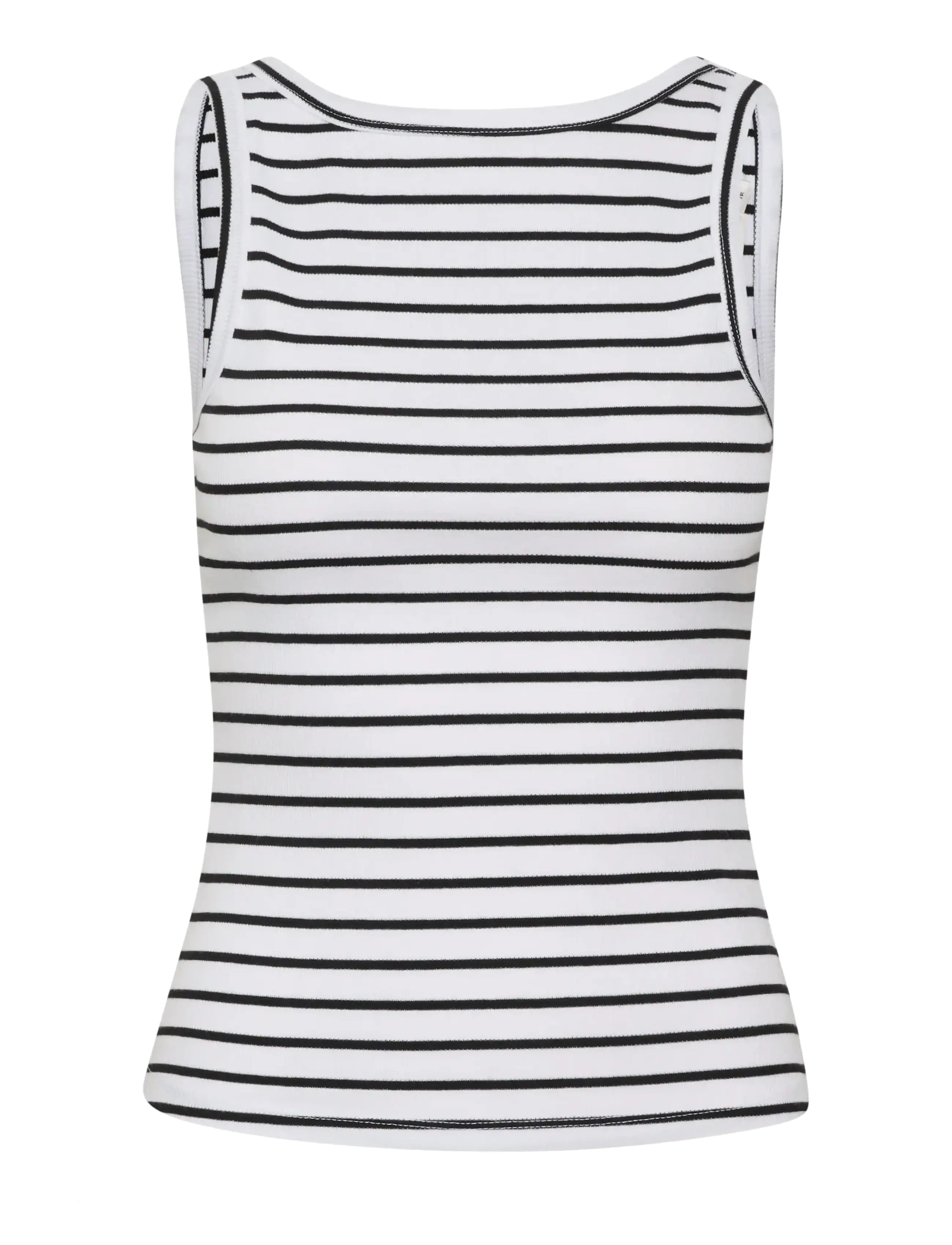 Gestuz DrewGZ sl reversible stripe top NOO - T-Shirts & Tops - BRIGHT WHITE BLACK STRIPE / white