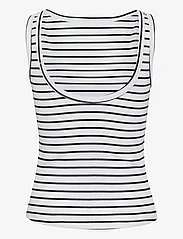 Gestuz - DrewGZ sl reversible stripe top NOO - sleeveless tops - bright white black stripe - 1