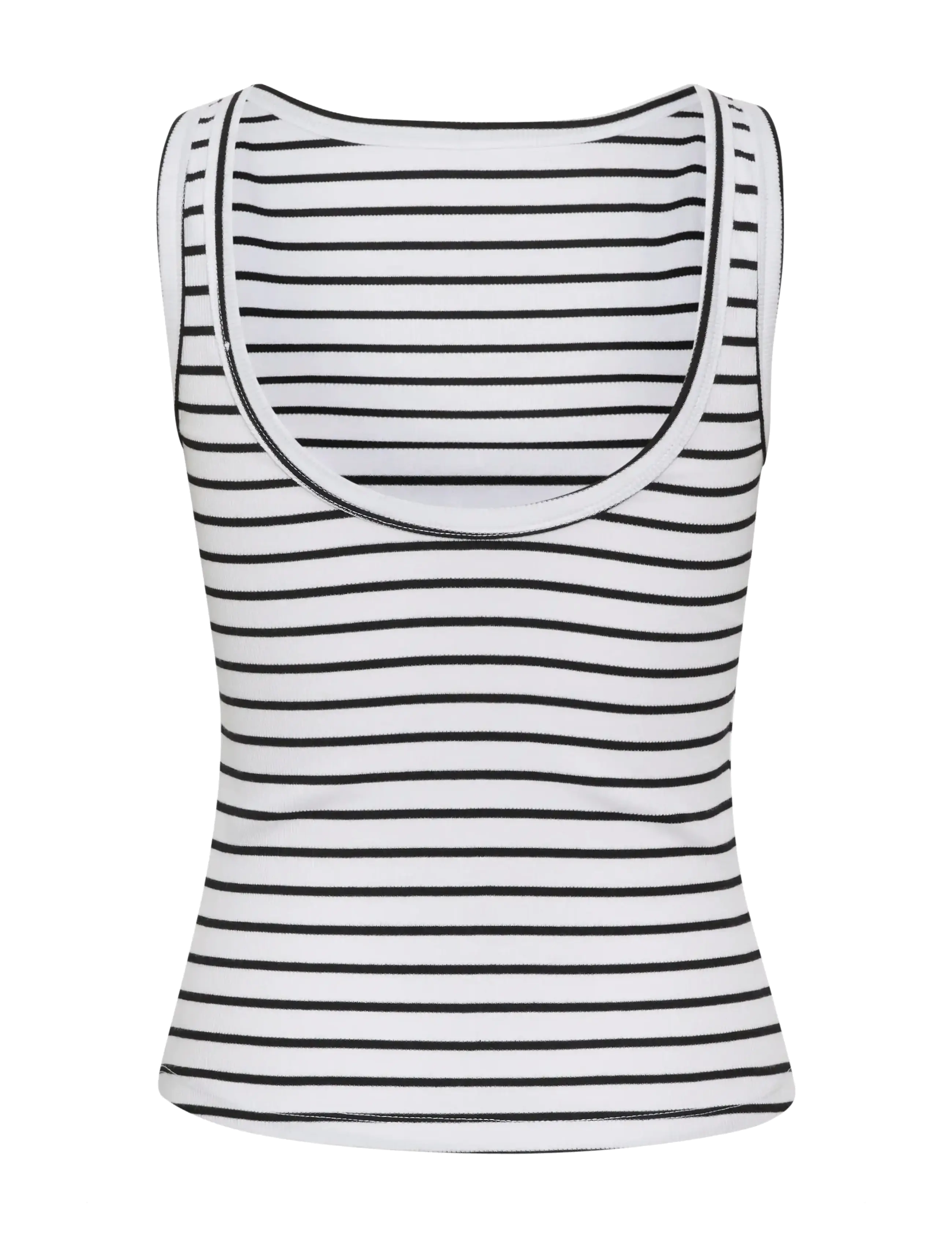 Gestuz - DrewGZ sl reversible stripe top NOOS - sleeveless tops - bright white black stripe - 2