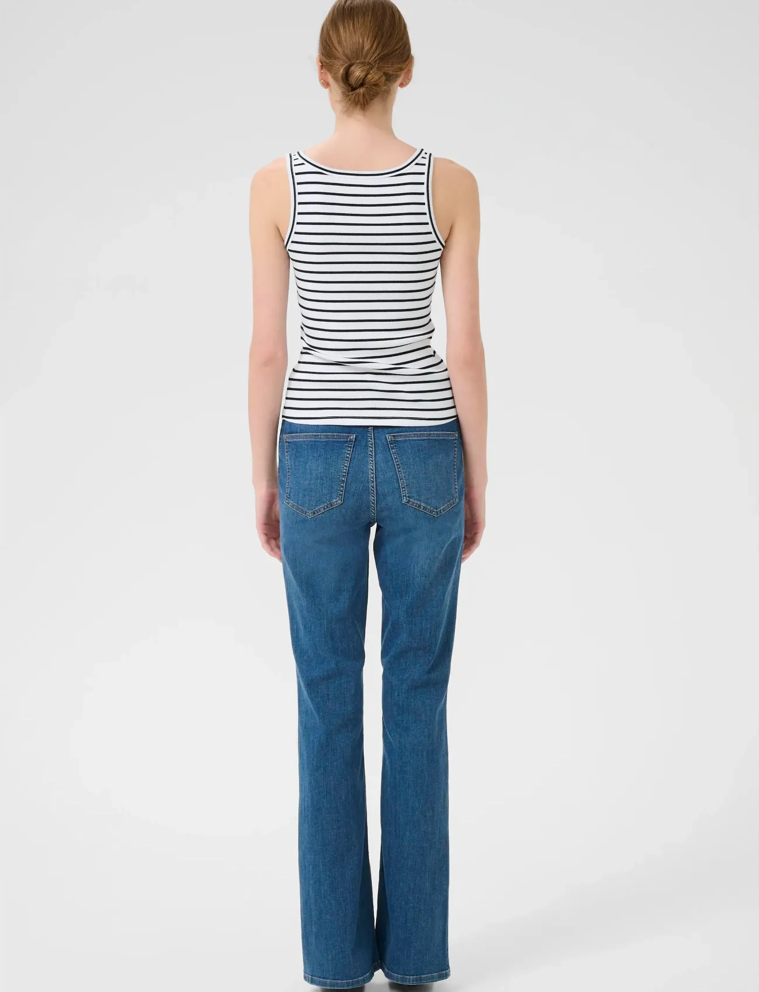 Gestuz - DrewGZ sl reversible stripe top NOOS - sleeveless tops - bright white black stripe - 5