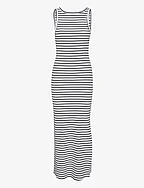 DrewGZ sl reversible stripe dress N - BRIGHT WHITE BLACK STRIPE