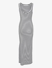 Gestuz - DrewGZ sl reversible stripe dress N - t-kreklu kleitas - bright white black stripe - 1