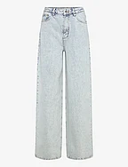 KailyGZ HW wide jeans - LIGHT BLUE WASHED