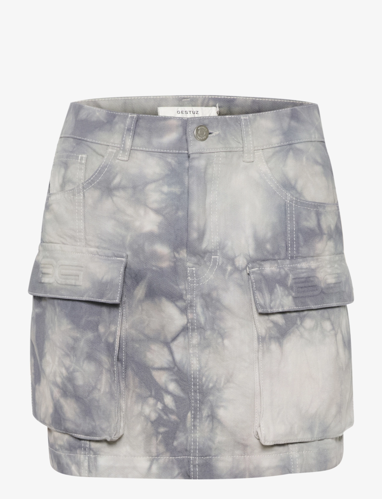 Gestuz KalaGZ short skirt - Nederdele - GREEN TIE DYE / blue