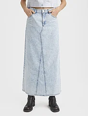 Gestuz - MilyGZ HW long skirt - midi nederdele - mid blue washed - 0