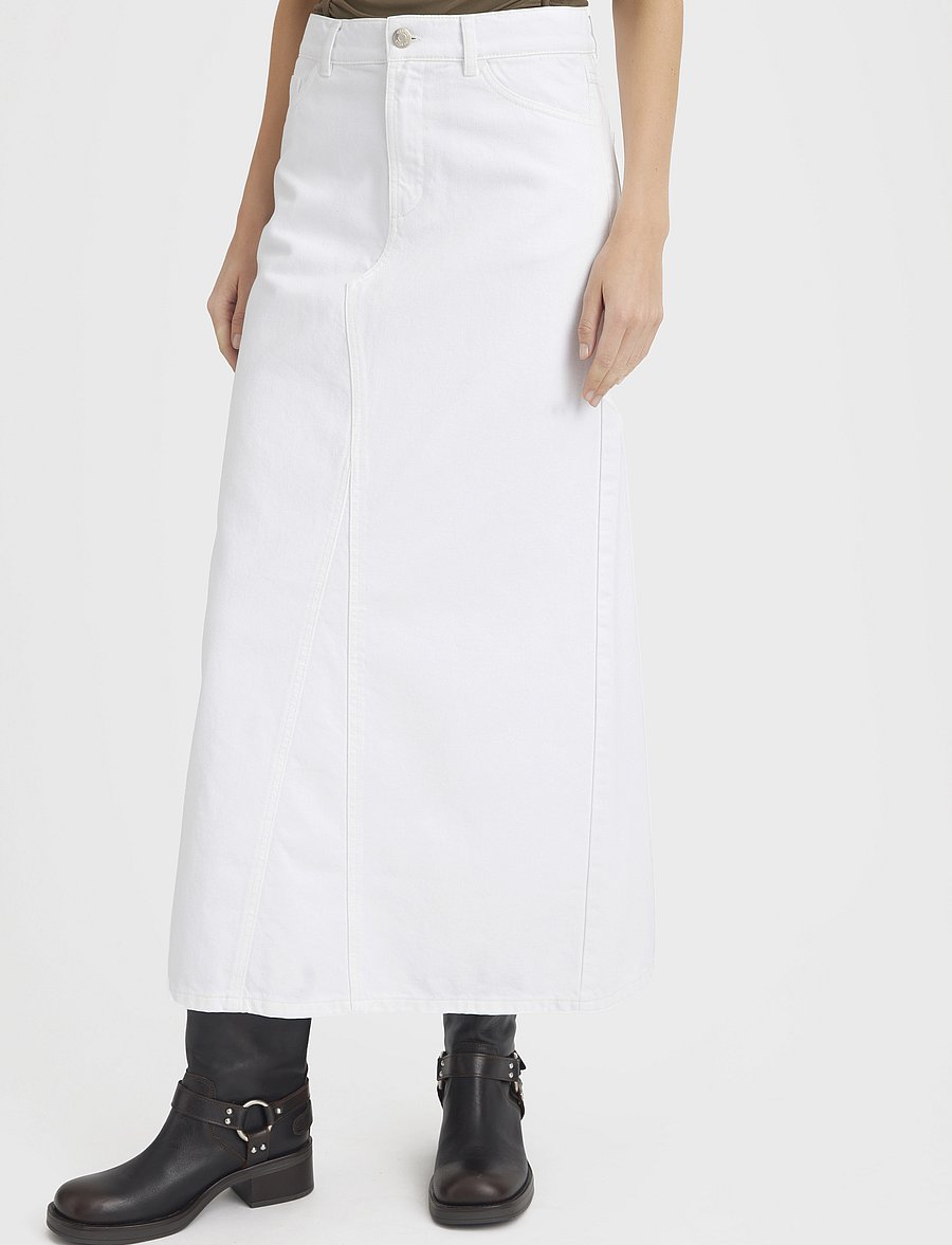 Gestuz - MilyGZ HW long skirt - midi skirts - white wash - 0