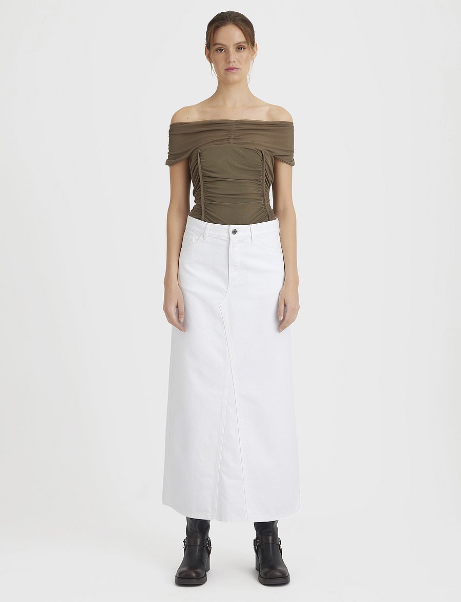 Gestuz - MilyGZ HW long skirt - midi skirts - white wash - 3
