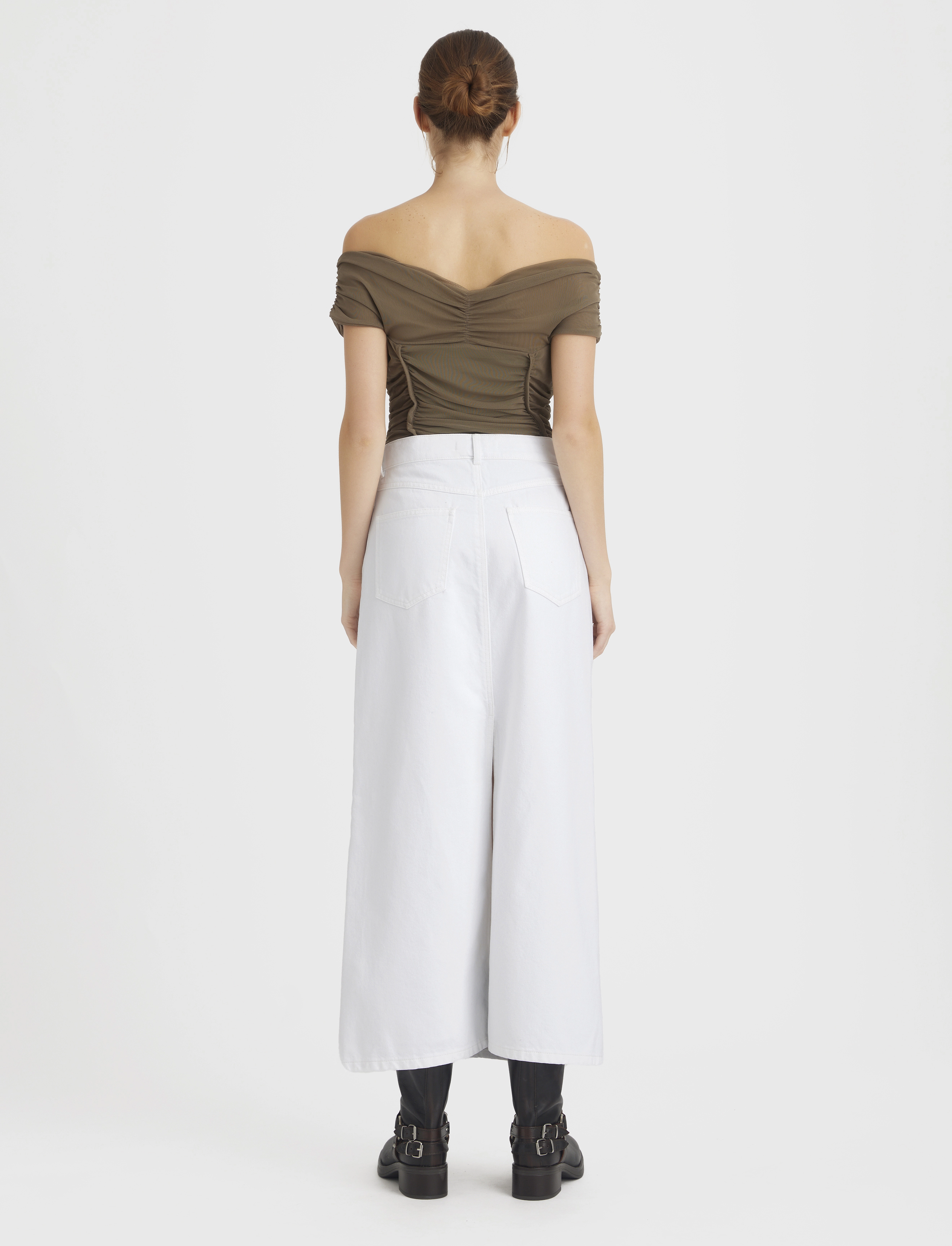 Gestuz - MilyGZ HW long skirt - midi-röcke - white wash - 4