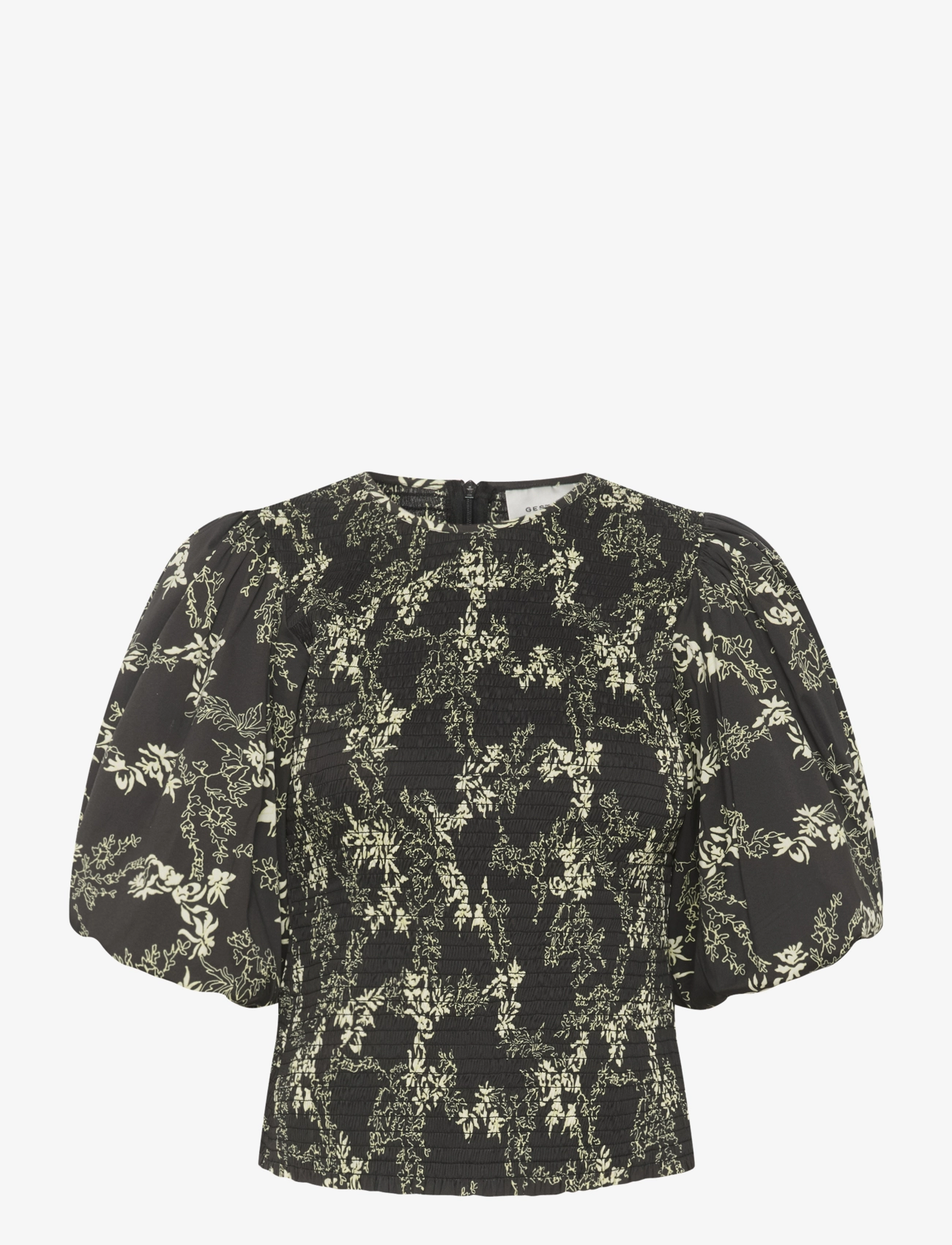 Gestuz MalyGZ blouse - Blouses & Overhemden - YELLOW FLOWER / black