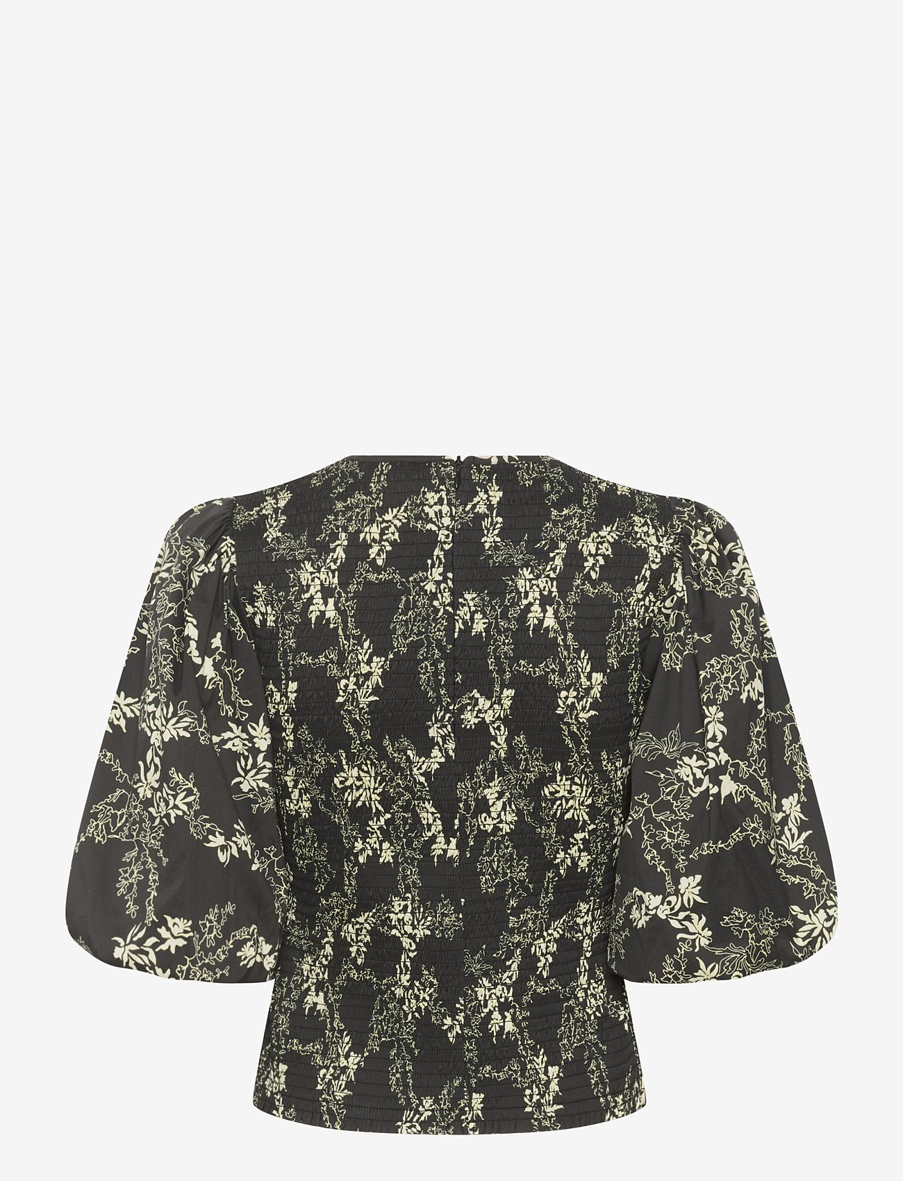 Gestuz - MalyGZ blouse - kortärmade blusar - yellow flower - 1