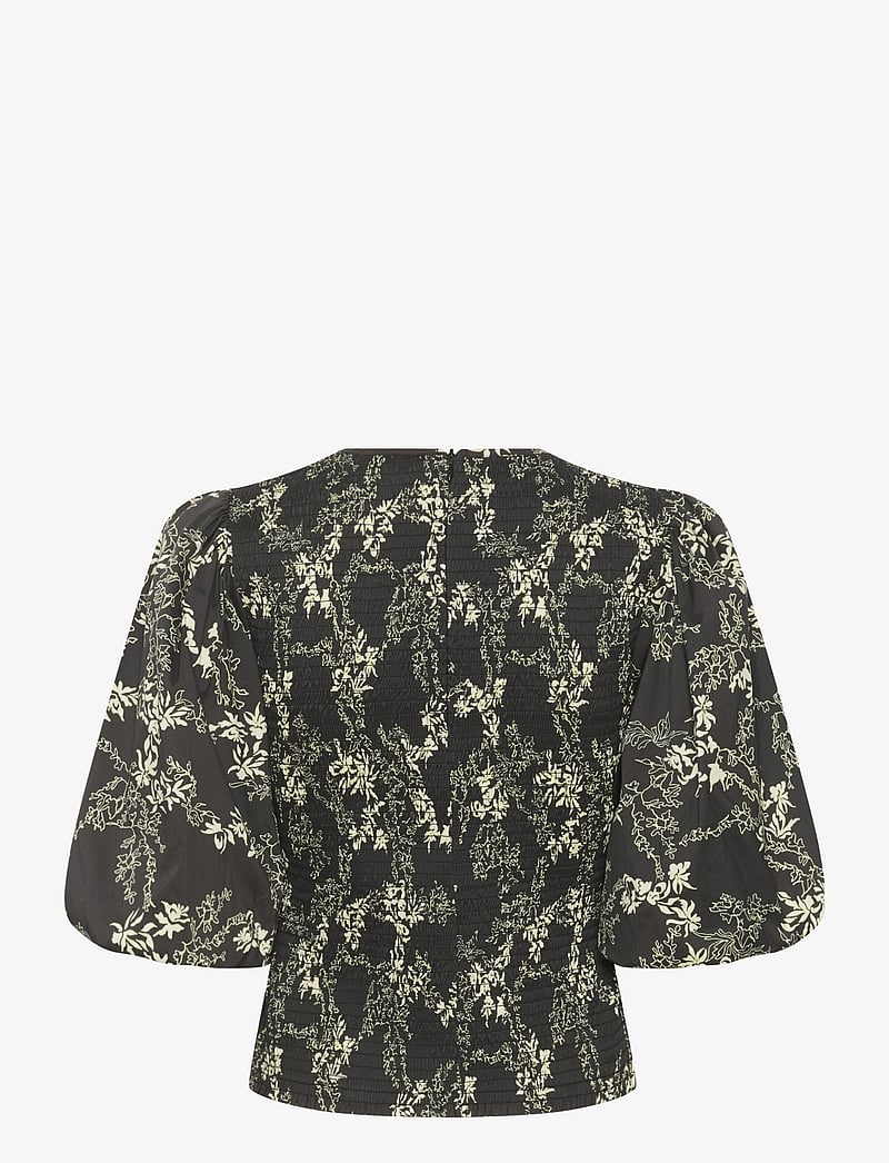 Gestuz - MalyGZ blouse - kortærmede bluser - yellow flower - 2