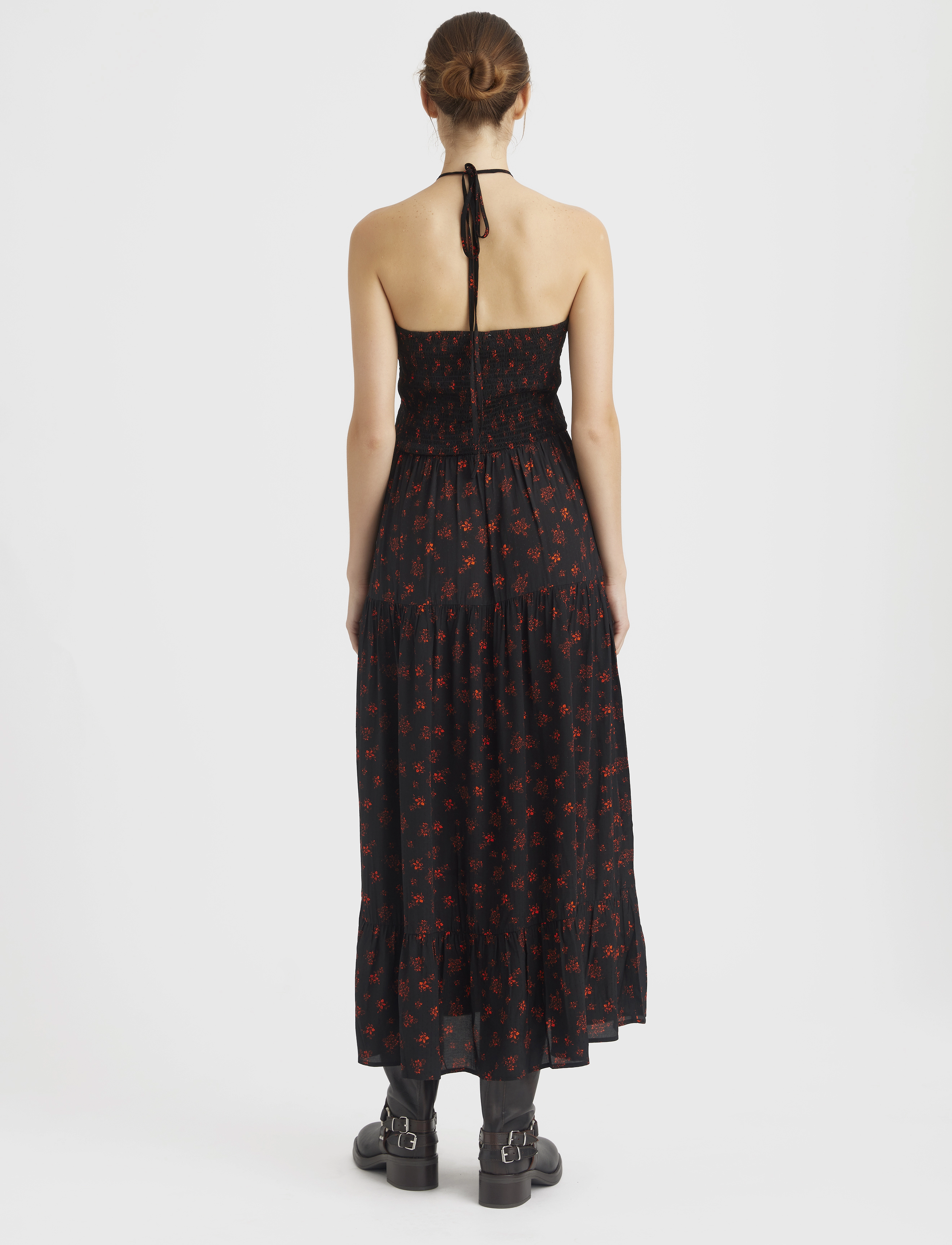 Gestuz - SanvieGZ P dress - sommerkjoler - ditsy black and red flower - 4