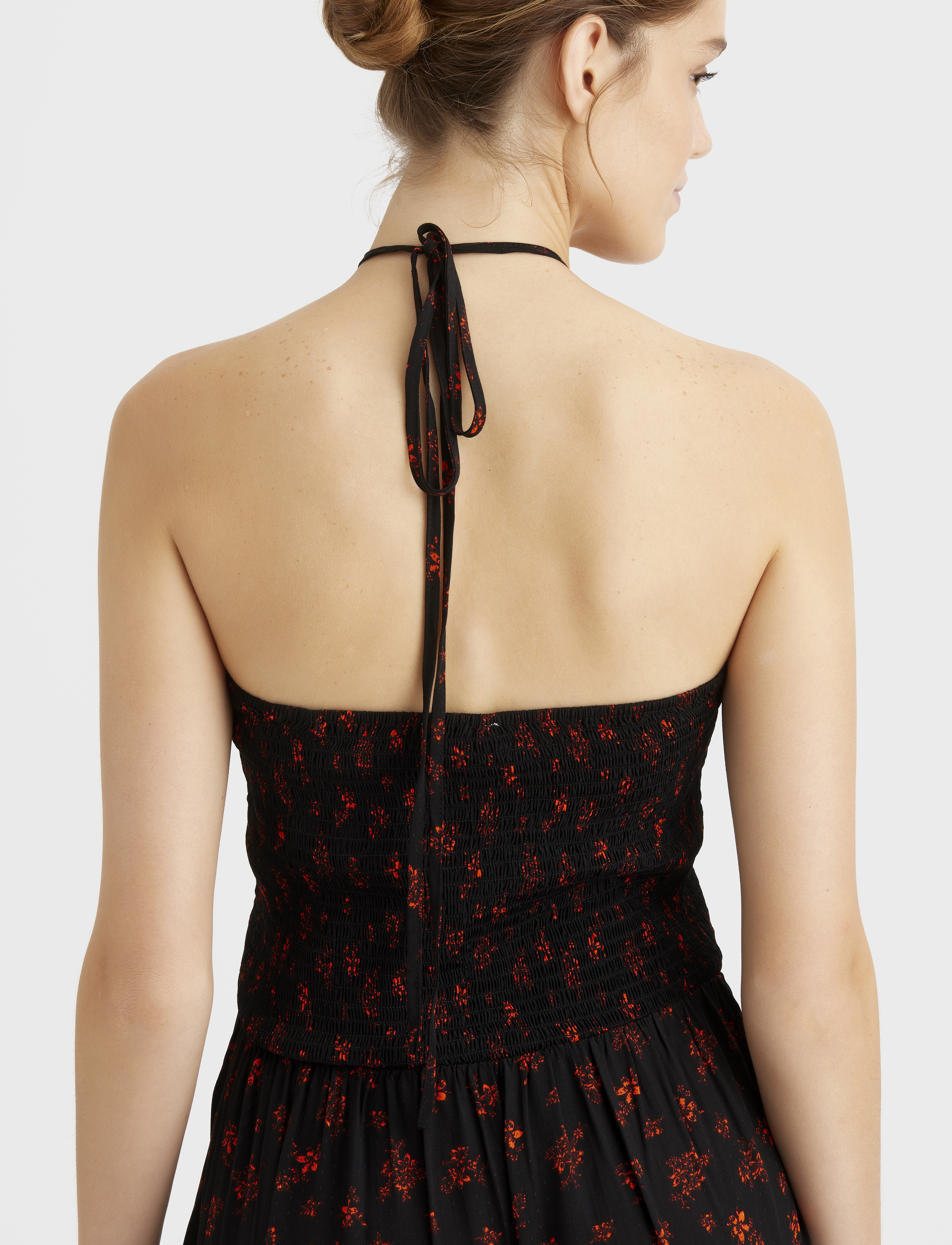 Gestuz - SanvieGZ P dress - sommerkjoler - ditsy black and red flower - 5
