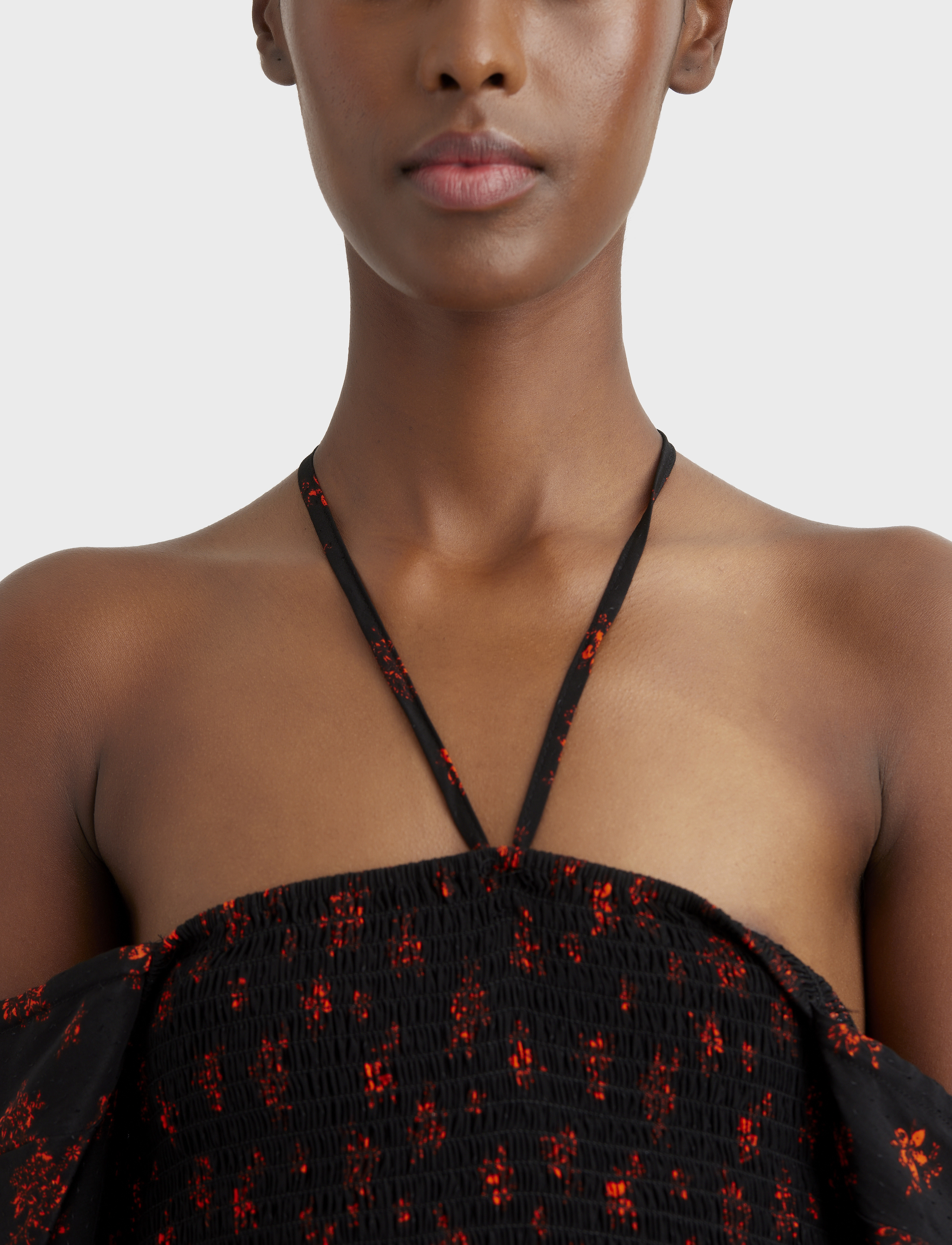 Gestuz - SanvieGZ P short dress - sommerkjoler - ditsy black and red flower - 5