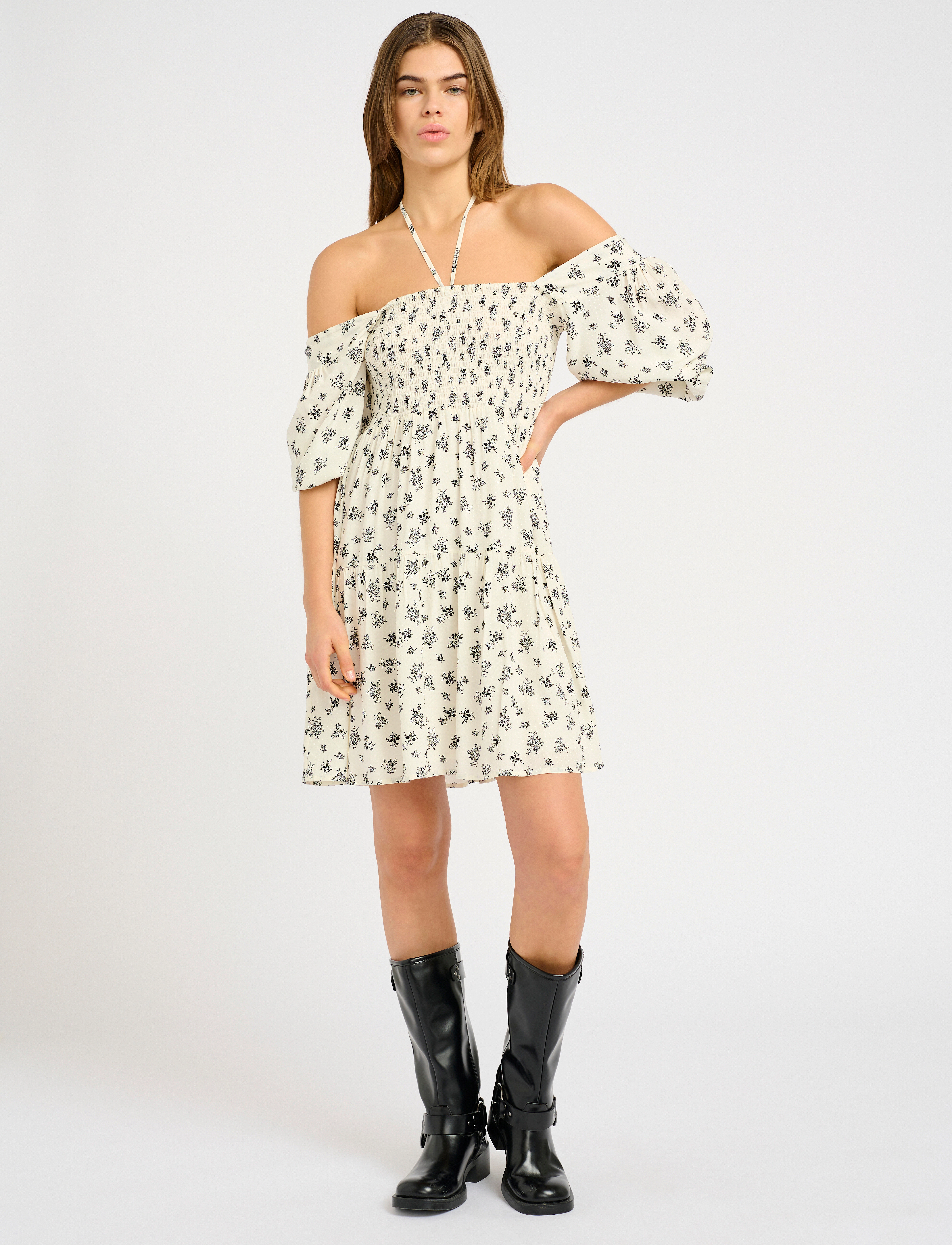 Gestuz - SanvieGZ P short dress - sommerkjoler - egret flower - 3