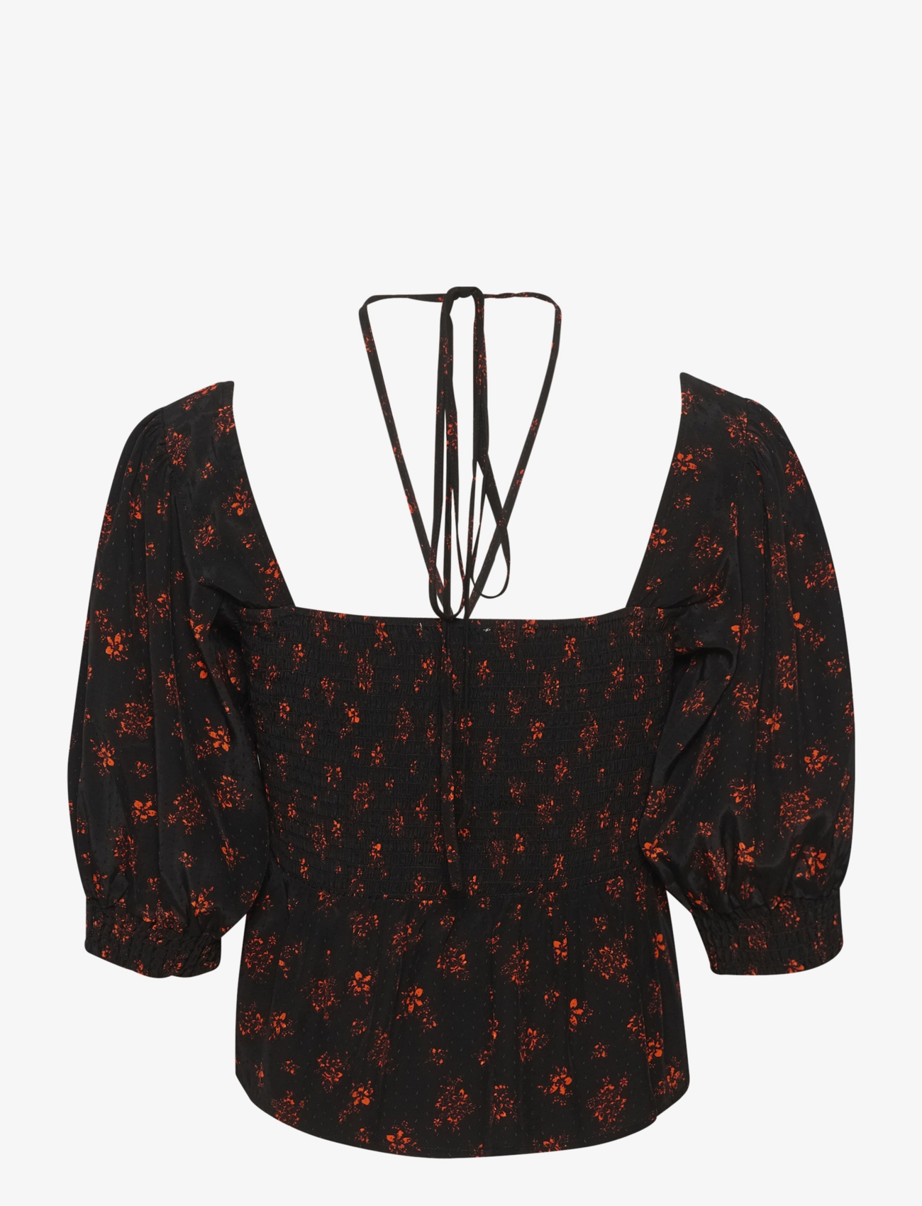 Gestuz - SanvieGZ P blouse - lühikeste varrukatega pluusid - ditsy black and red flower - 2