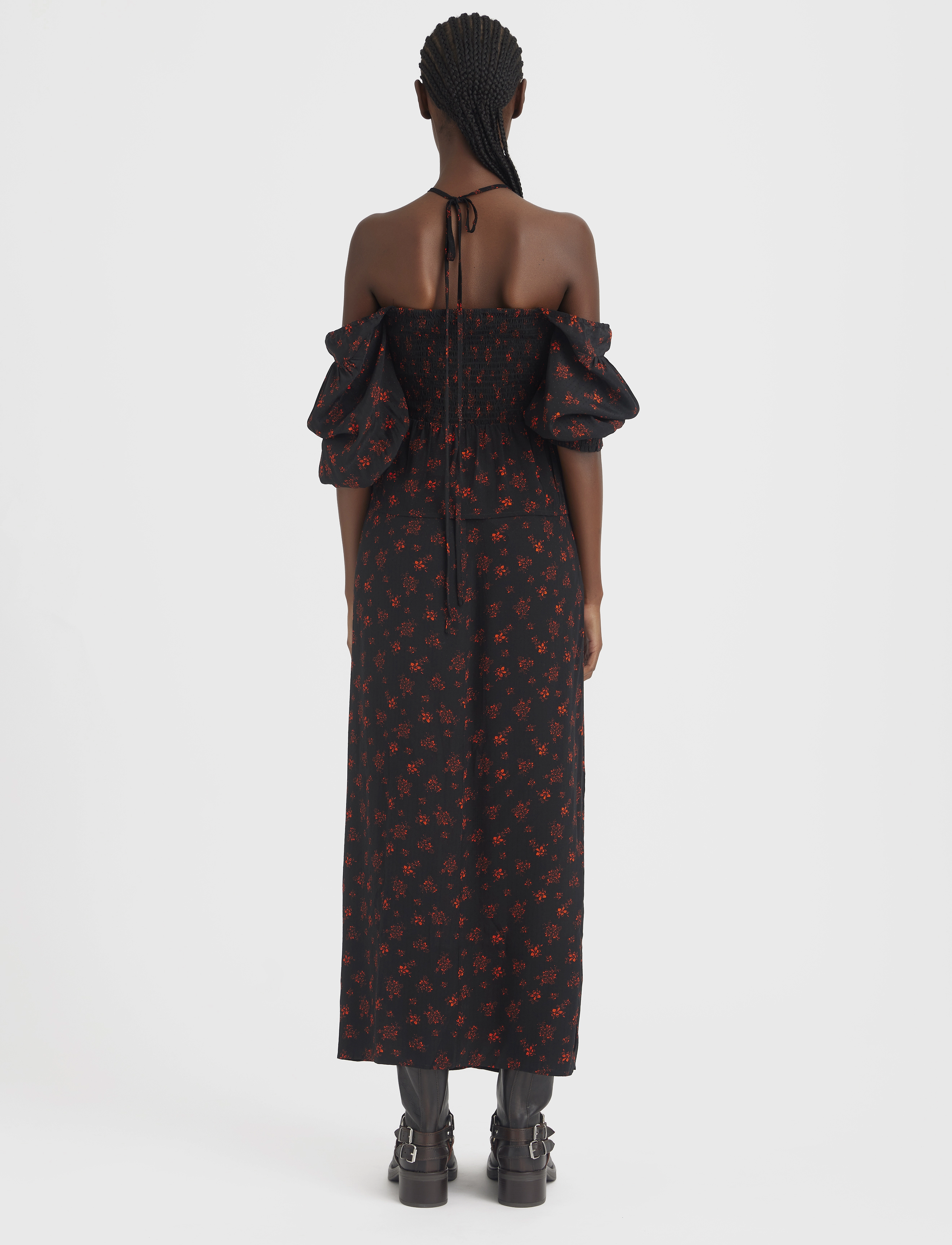 Gestuz - SanvieGZ P blouse - lühikeste varrukatega pluusid - ditsy black and red flower - 4