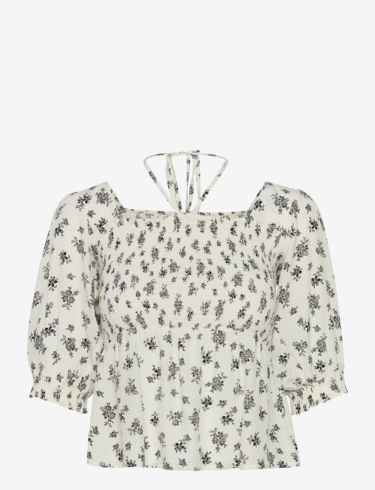 Gestuz - SanvieGZ P blouse - lühikeste varrukatega pluusid - egret flower - 1