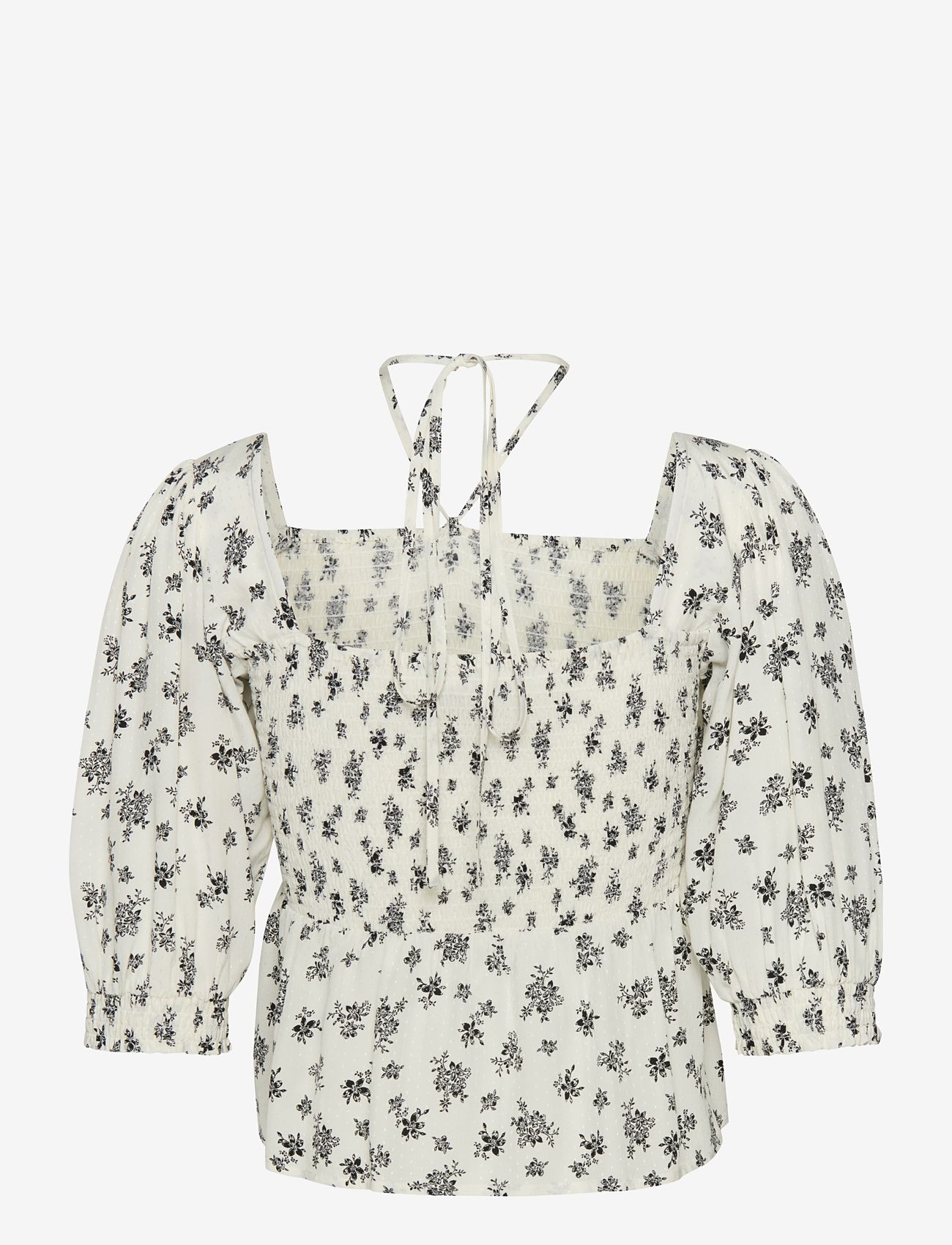 Gestuz - SanvieGZ P blouse - lühikeste varrukatega pluusid - egret flower - 2