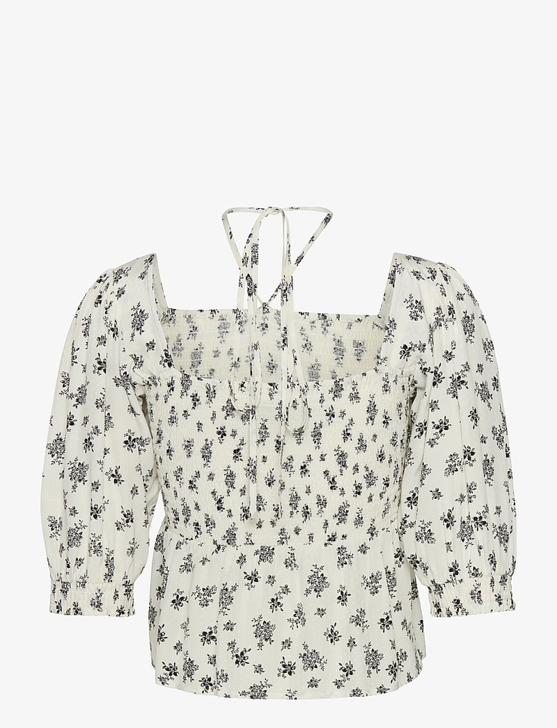 Gestuz - SanvieGZ P blouse - kortærmede bluser - egret flower - 2