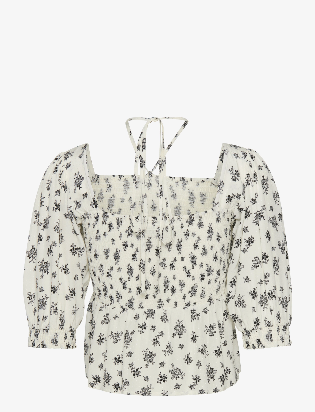 Gestuz - SanvieGZ P blouse - kurzämlige blusen - egret flower - 2