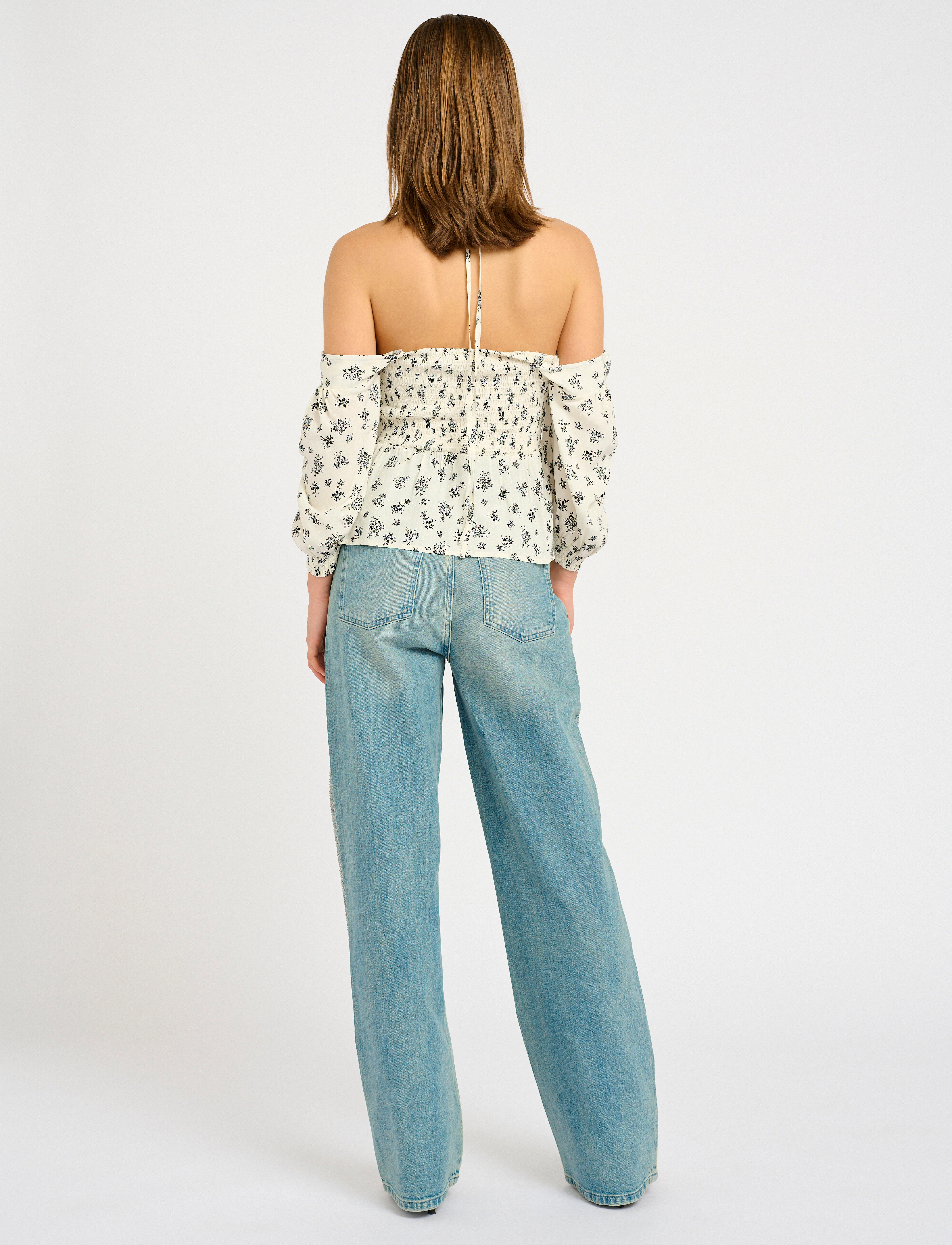 Gestuz - SanvieGZ P blouse - kurzämlige blusen - egret flower - 4