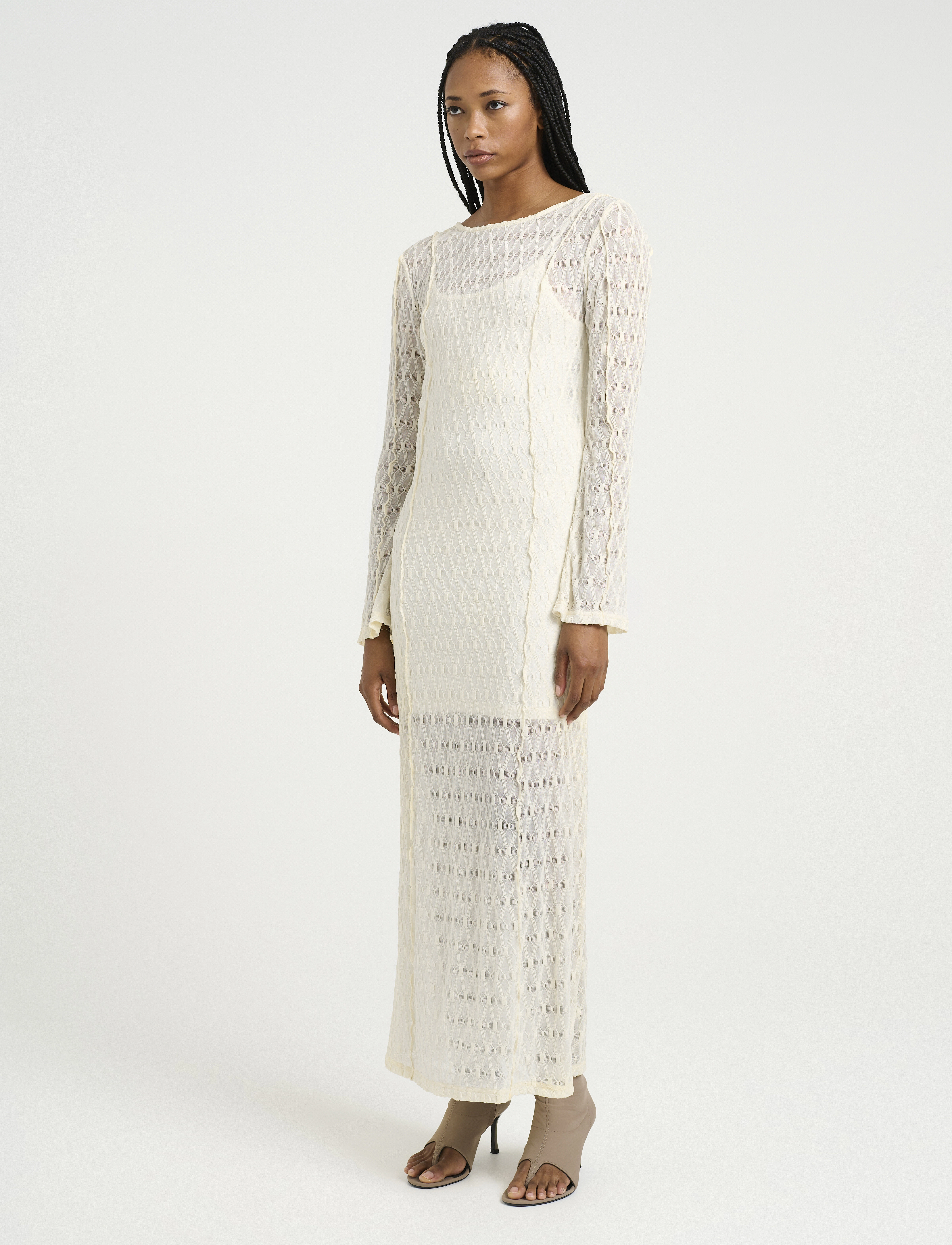 Gestuz Licagz Long Dress, XL, Dresses, Creme - Maxi Frauen