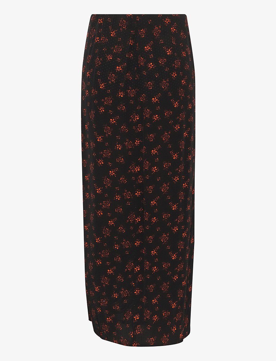Gestuz - SanvieGZ HW skirt - maxi nederdele - ditsy black and red flower - 2