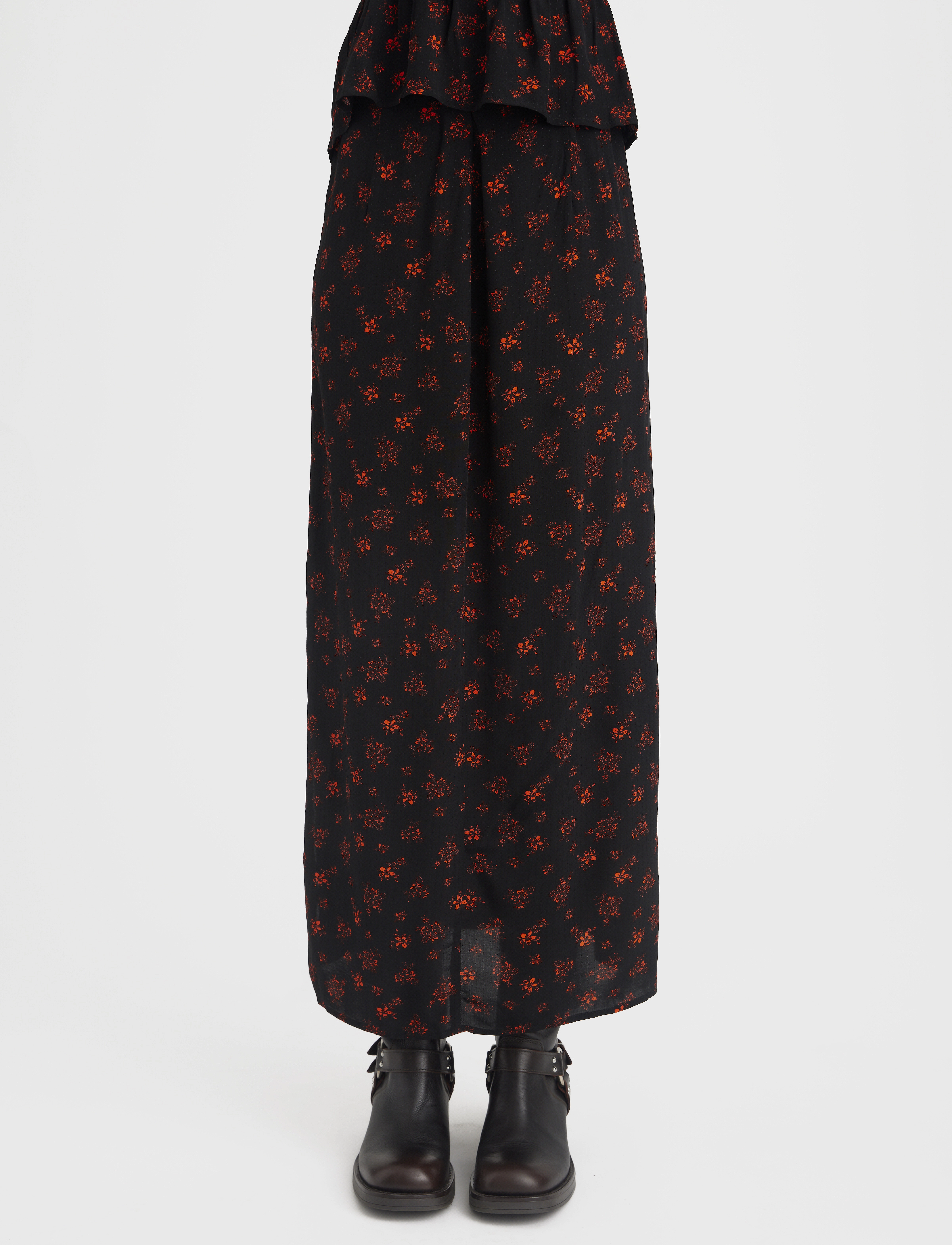 Gestuz SanvieGZ HW skirt - Röcke - DITSY BLACK AND RED FLOWER / black