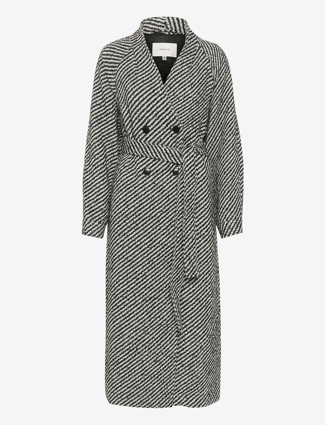 Gestuz - FarrenaGZ coat - black/white boucle - 0