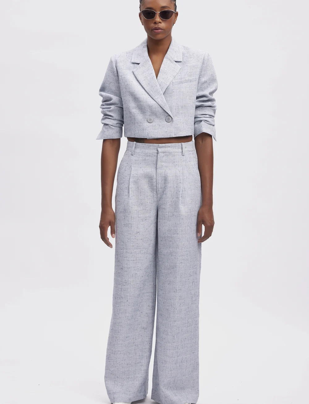 Gestuz - GisellyGZ HW pants - formell - blue multi melange - 3