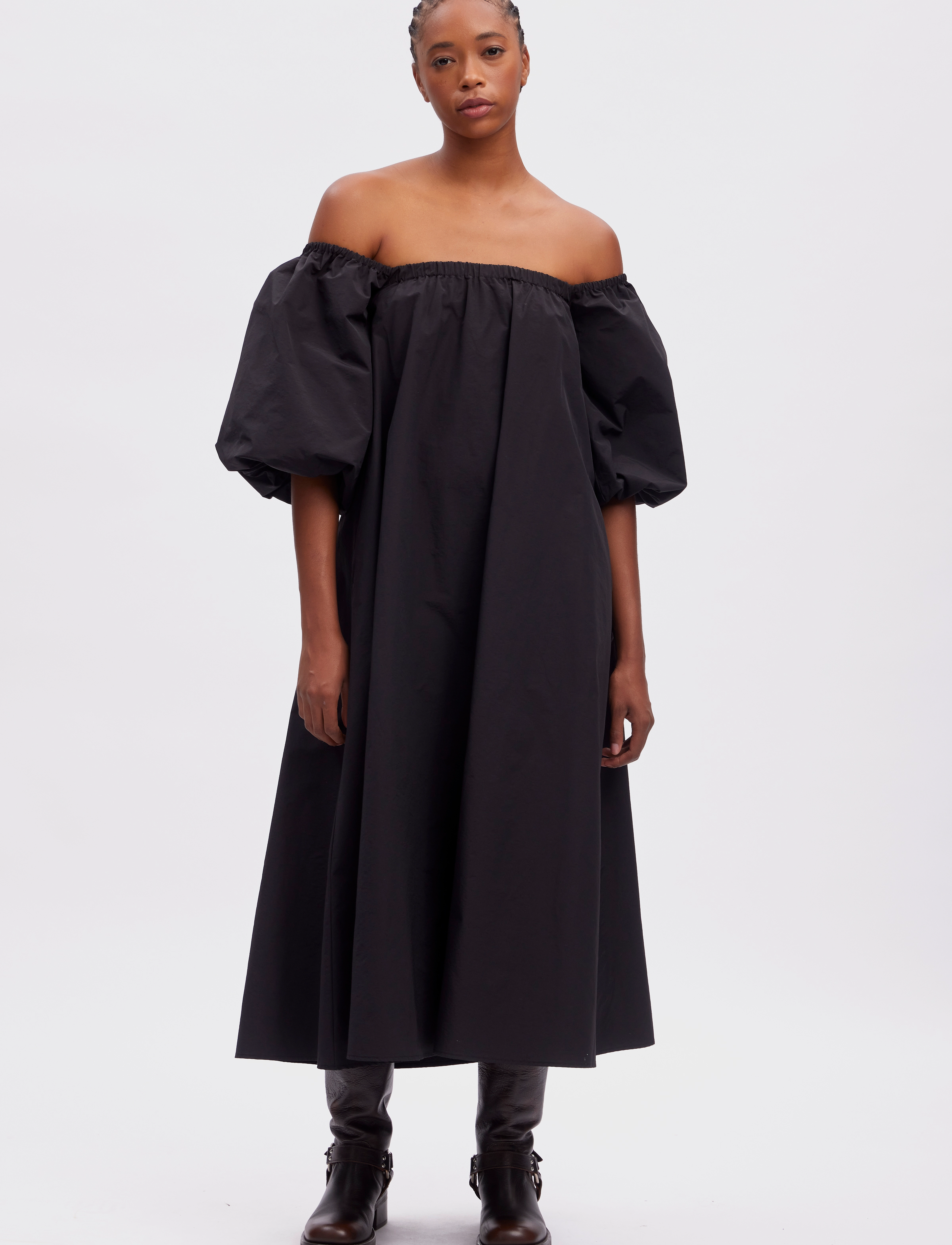 Gestuz - PampaGZ off shoulder dress - midi kjoler - black - 3