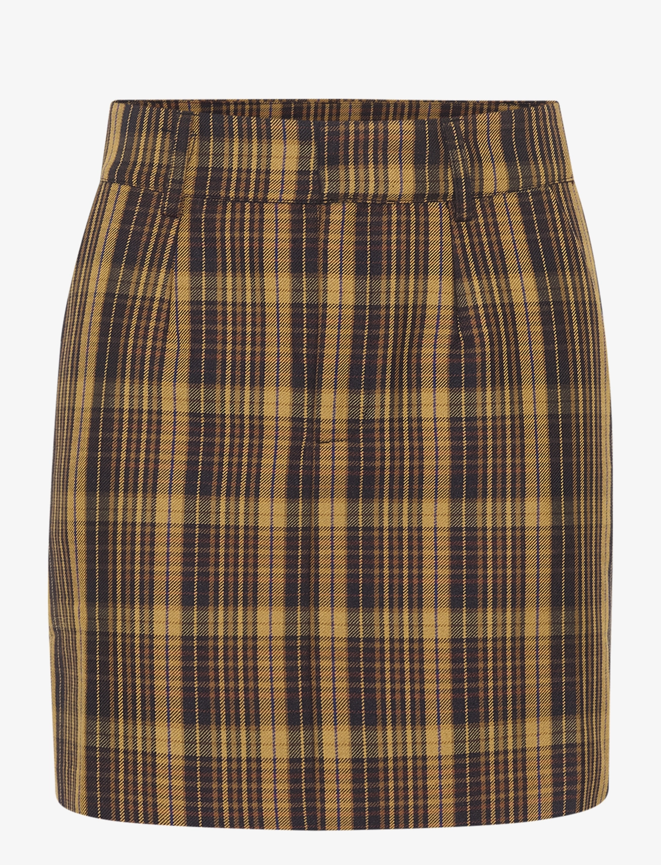 Gestuz ChikaGZ MW skirt - Nederdele - MULTI COLOR CHECK / brown